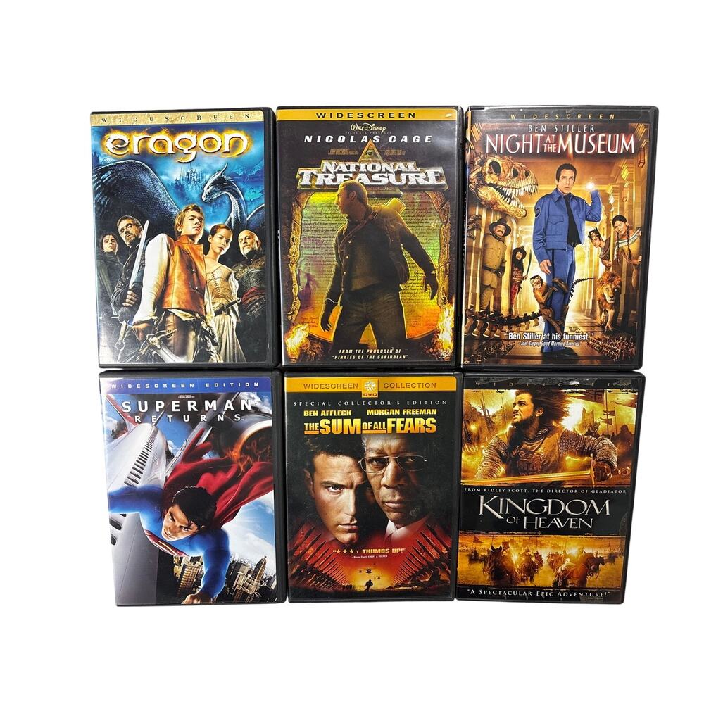 DVD Widescreen action adventure collection lot of 6 movies